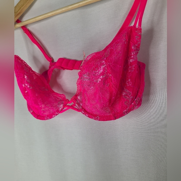 Lasenza hot pink lace bra size 32D - Picture 2 of 4